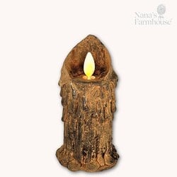 Moving Flame Drippy Black Candle 5 T