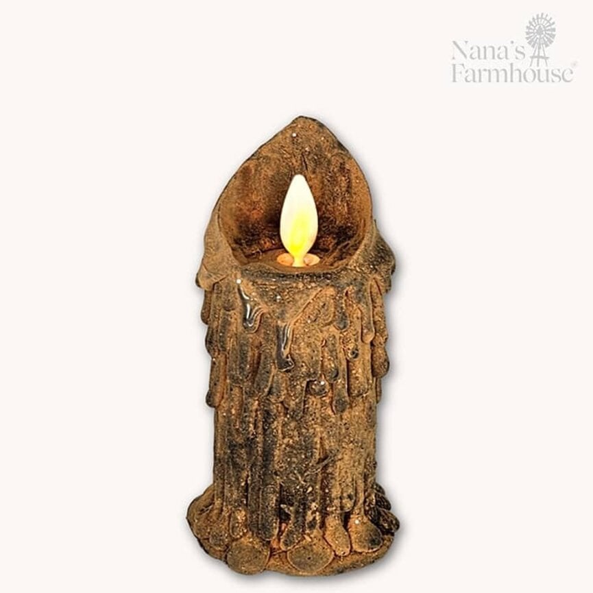 Moving Flame Drippy Black Candle 5 T