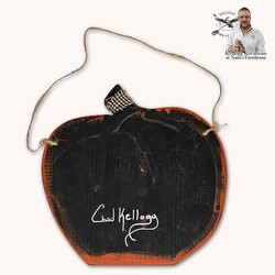 Hanging Pumpkin with Cat & Moon - 9"