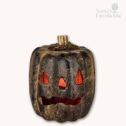Carved Jack Face Pumpkin  - 7" x 5.5"
