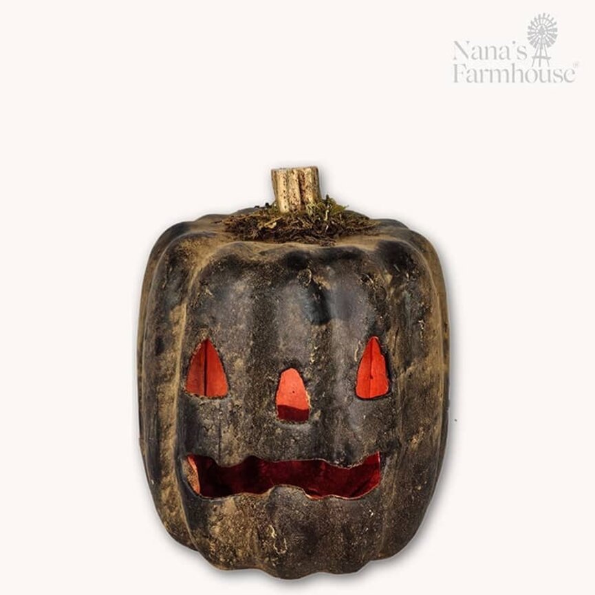 Carved Jack Face Pumpkin  - 7" x 5.5"