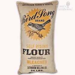 Bird Song Brand Self Rising Flour Feed Sack Pillow - 16.5" x 9"
