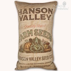 Hanson Valley Farm Seed Feed Sack Pillow - 16.5" x 9"