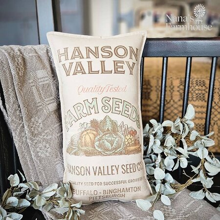 Hanson Valley Farm Seed Feed Sack Pillow