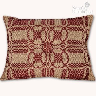 Cambridge Red Rectangle Coverlet Pillow - 12" x 16"