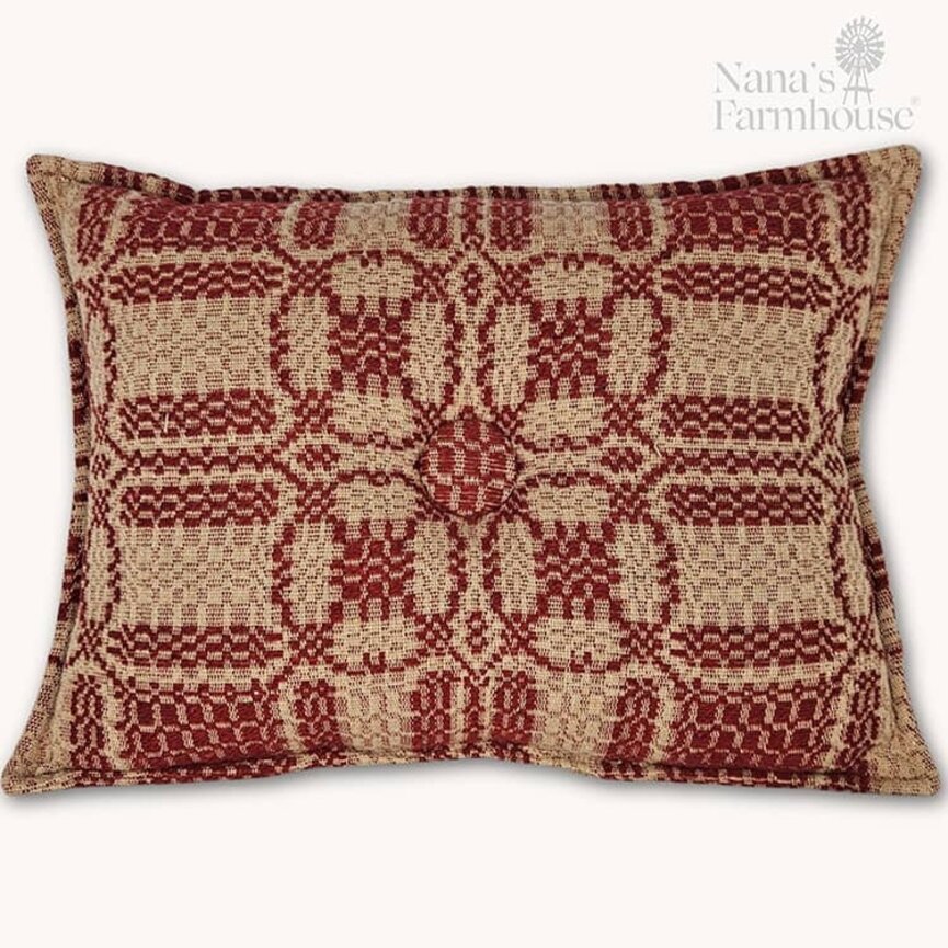 Cambridge Rectangle Coverlet Pillow Red - 12" x 16"