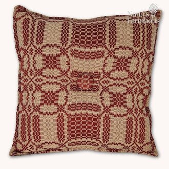 Cambridge Coverlet Pillow Red -16"