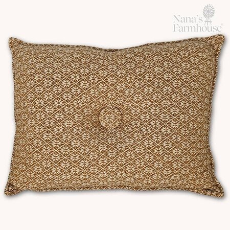 Cherry Blossom Mustard Rectangle Coverlet Pillow - 12" x 16"