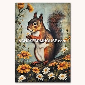 Squirrel Double Sided Yard Flag - Large