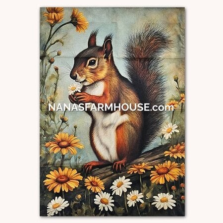 Squirrel Double Sided Garden Flag - Large