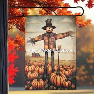 Scarecrow Double Sided Yard Flag - Large