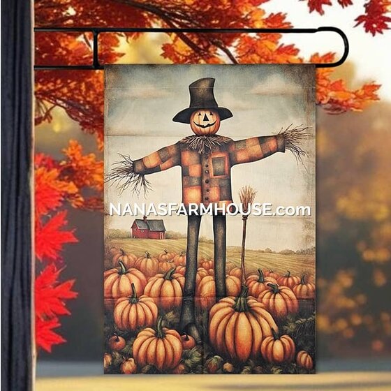 Scarecrow Double Sided Garden Flag - Large