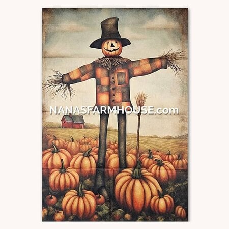 Scarecrow Double Sided Yard Flag - Large