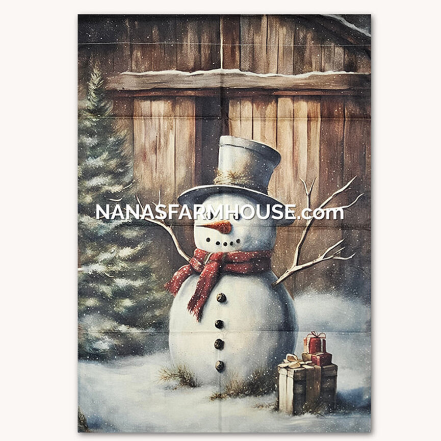 Snowman with Gifts Double Sided Garden Flag - 28" x 40"