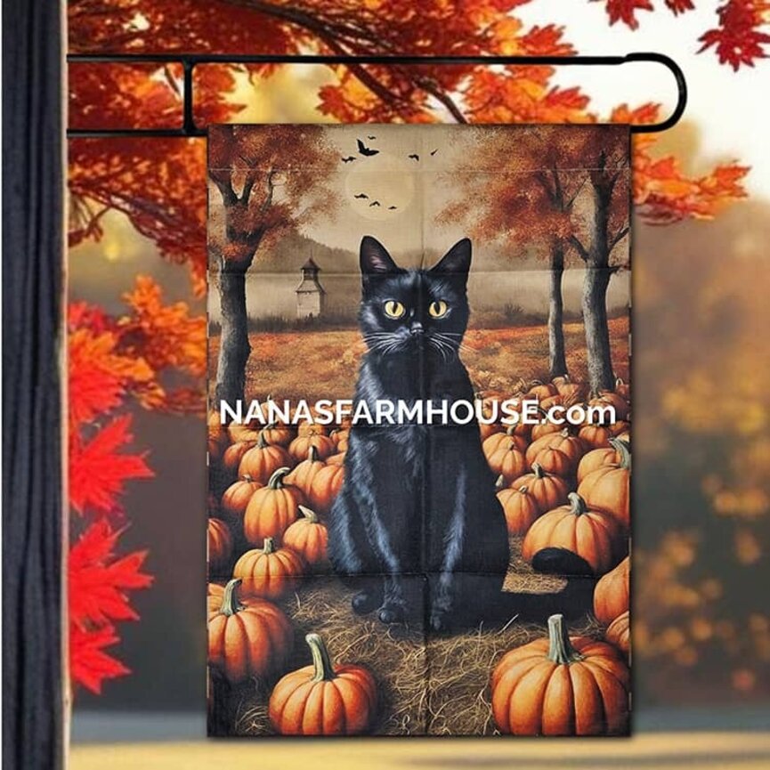 Salem Black Cat Double Sided Yard Flag - 28" x 40"