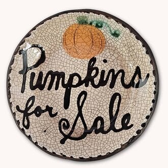 Pumpkins For Sale Plate - Small