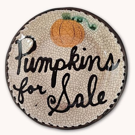Pumpkins For Sale Plate - Small