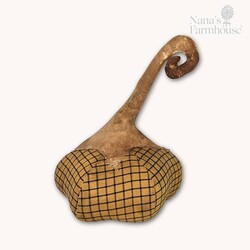 Curly Top Pumpkin with Squares - 13" x 12"