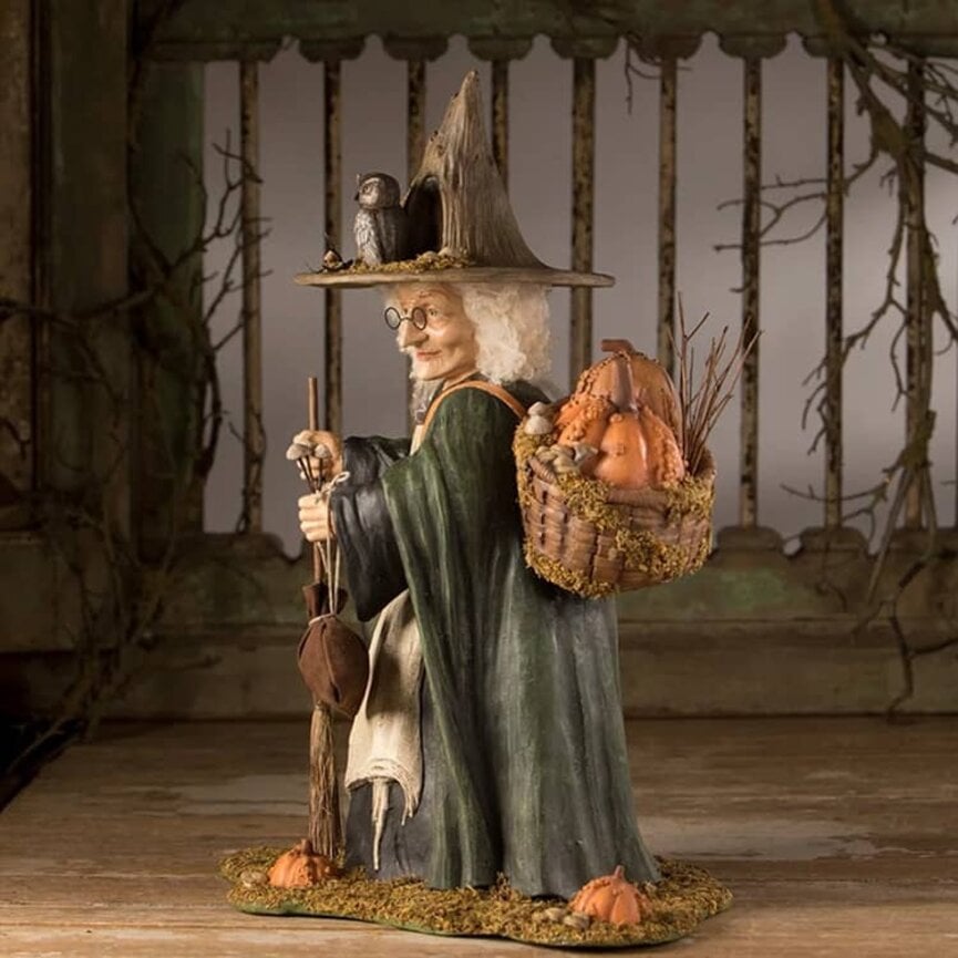 Woodsy Wrenna Witch Resin & Fabric - 18" x 10" x 14"