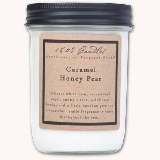 1803 Caramel Honey Pear Candle