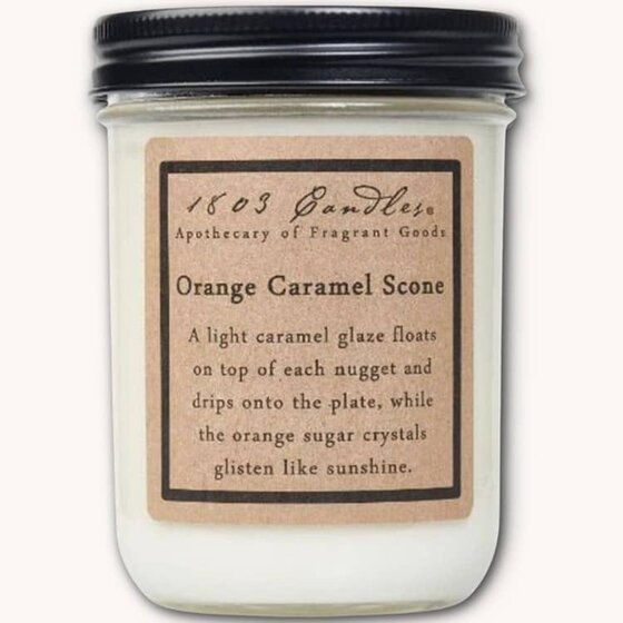 1803 Orange Caramel Scone Candle