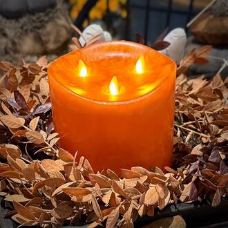 Luminara 3 Flame Pillar Candle - 6"