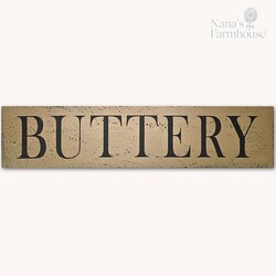 Buttery Wooden Sign - 5.5" x 24"