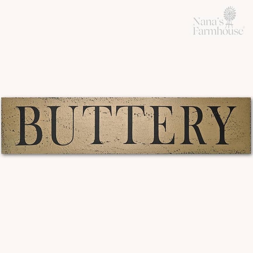 Buttery Wooden Sign - 5.5" x 24"