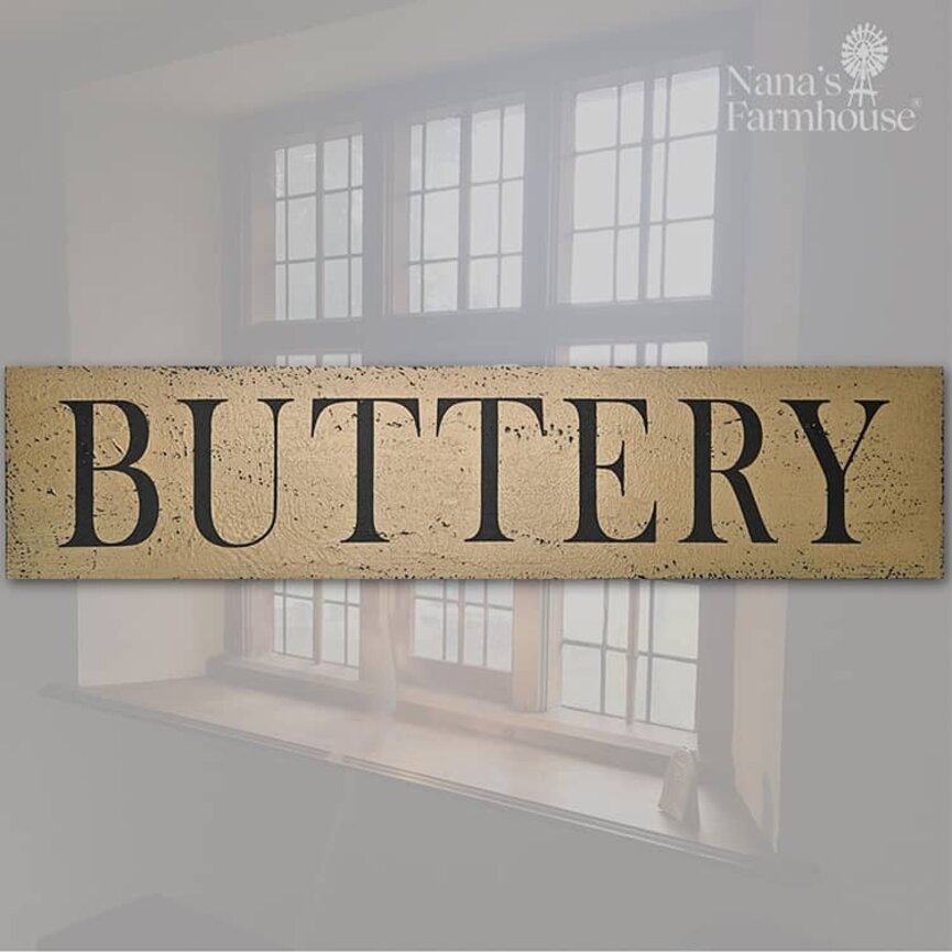 Buttery Wooden Sign - 5.5" x 24"