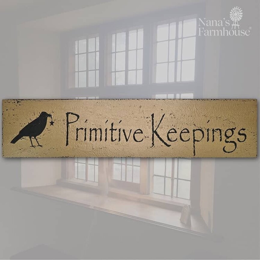 Primitive Keepings Wooden Sign in Pearwood - 5.5" x 24"
