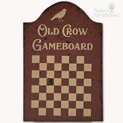 Tavern Sign Old Crow Gameboard Shelf Sitter - 9" x 6"