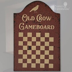 Tavern Sign Old Crow Gameboard Shelf Sitter - 9" x 6"
