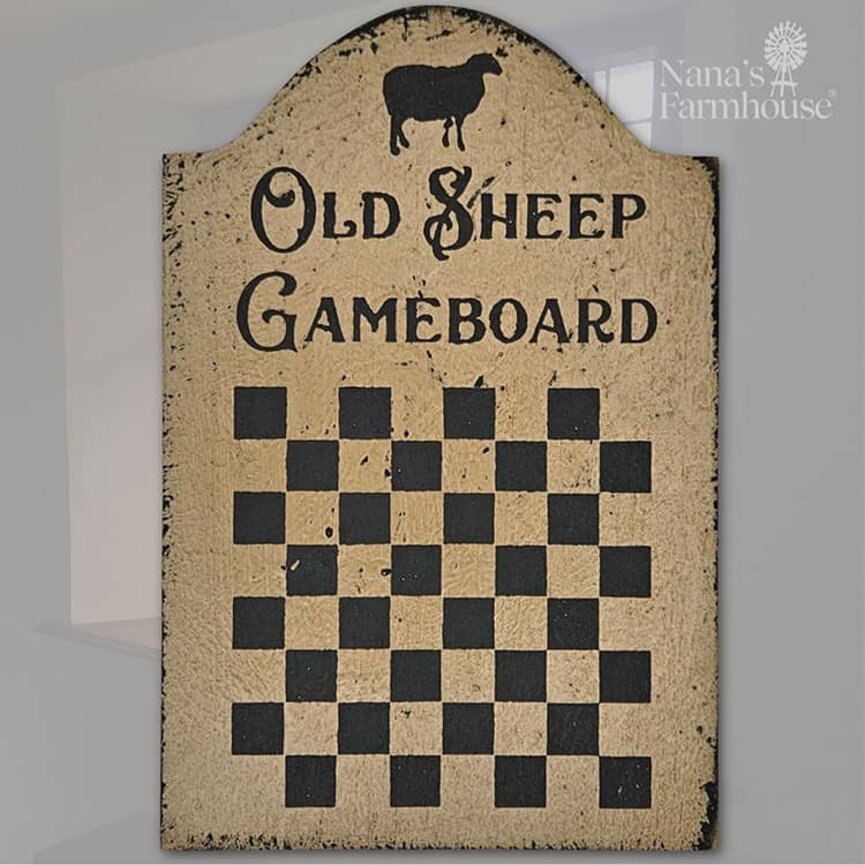 Tavern Sign Old Sheep Gameboard Shelf Sitter - 9" x 6"