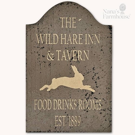 The Wild Hare Inn Shelf Sitter Sign