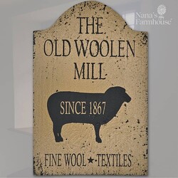 Tavern Sign The Old Woolen Mill Shelf Sitter - 9" x 6"