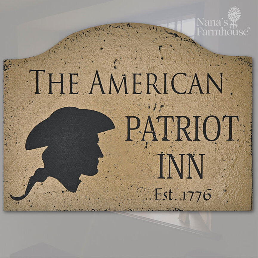 Tavern Sign The American Patriot Inn Shelf Sitter - 9" x 12"