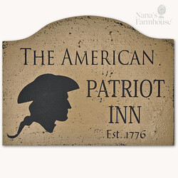Tavern Sign The American Patriot Inn Shelf Sitter - 9" x 12"
