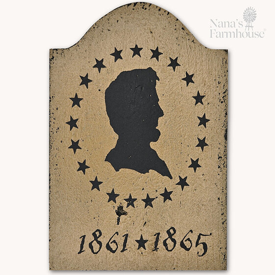 Abe Lincoln Tavern Sign Silhouette Shelf Sitter