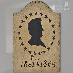Tavern Sign Abe Lincoln Silhouette Shelf Sitter  - 12" x 9"