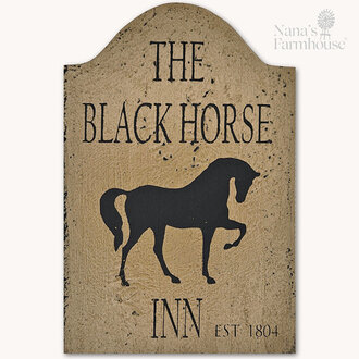 The Black Horse Inn Tavern Sign Shelf Sitter