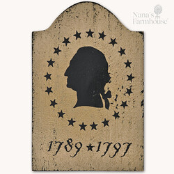 Tavern Sign George Washington Shelf Sitter - 9" x 6"