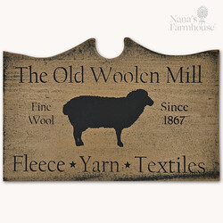 Tavern Sign The Old Woolen Mill Shelf Sitter - 6" x 9"