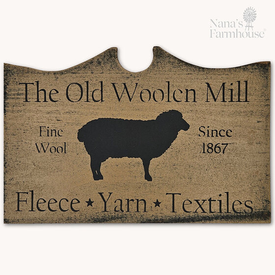 The Old Woolen Mill Tavern Sign Shelf Sitter