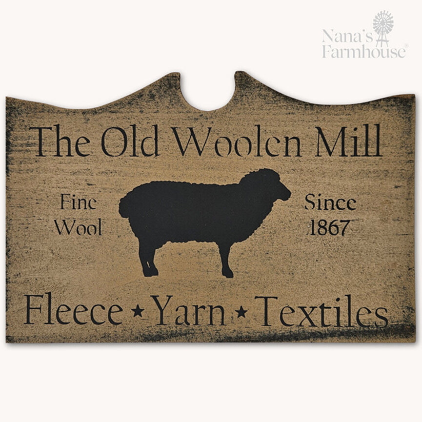 Tavern Sign The Old Woolen Mill Shelf Sitter - 6" x 9"