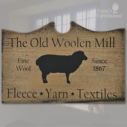Tavern Sign The Old Woolen Mill Shelf Sitter - 6" x 9"