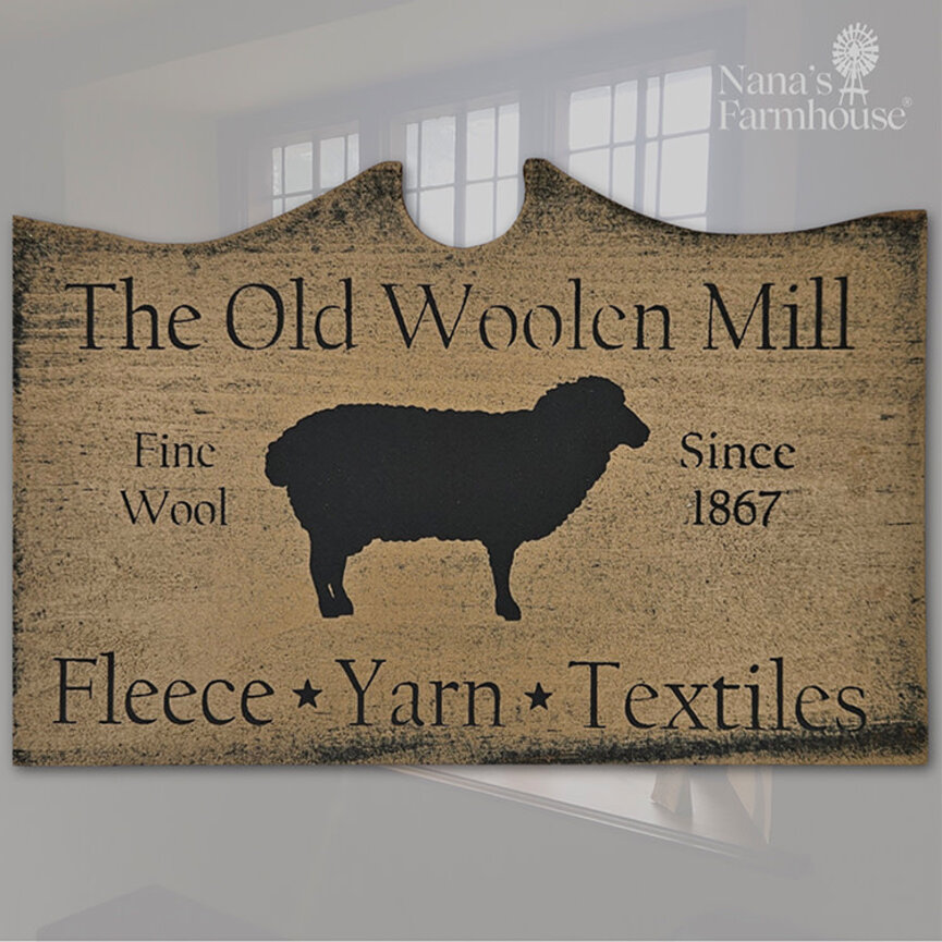 Tavern Sign The Old Woolen Mill Shelf Sitter - 6" x 9"