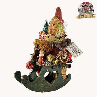 Krisnick Rocking Horse Santa with Toys