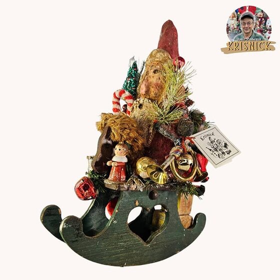 Krisnick Rocking Horse Santa with Toys