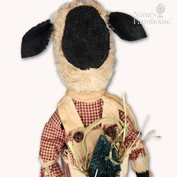 Sheep Girl Josie Doll with Christmas Tree In Pouch - 16"