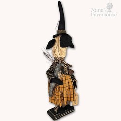 Sheep Wanda The Witch Doll Holding Crow - 21"